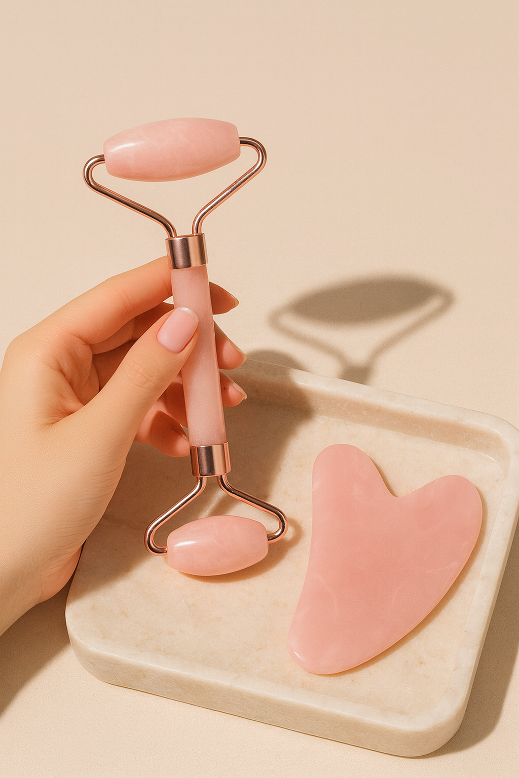 Massage-Roller & Gua Sha-Platta